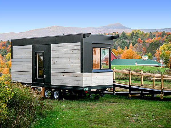 The Wheel Pad Tiny House on wheels exterior with ramp for wheelchairs